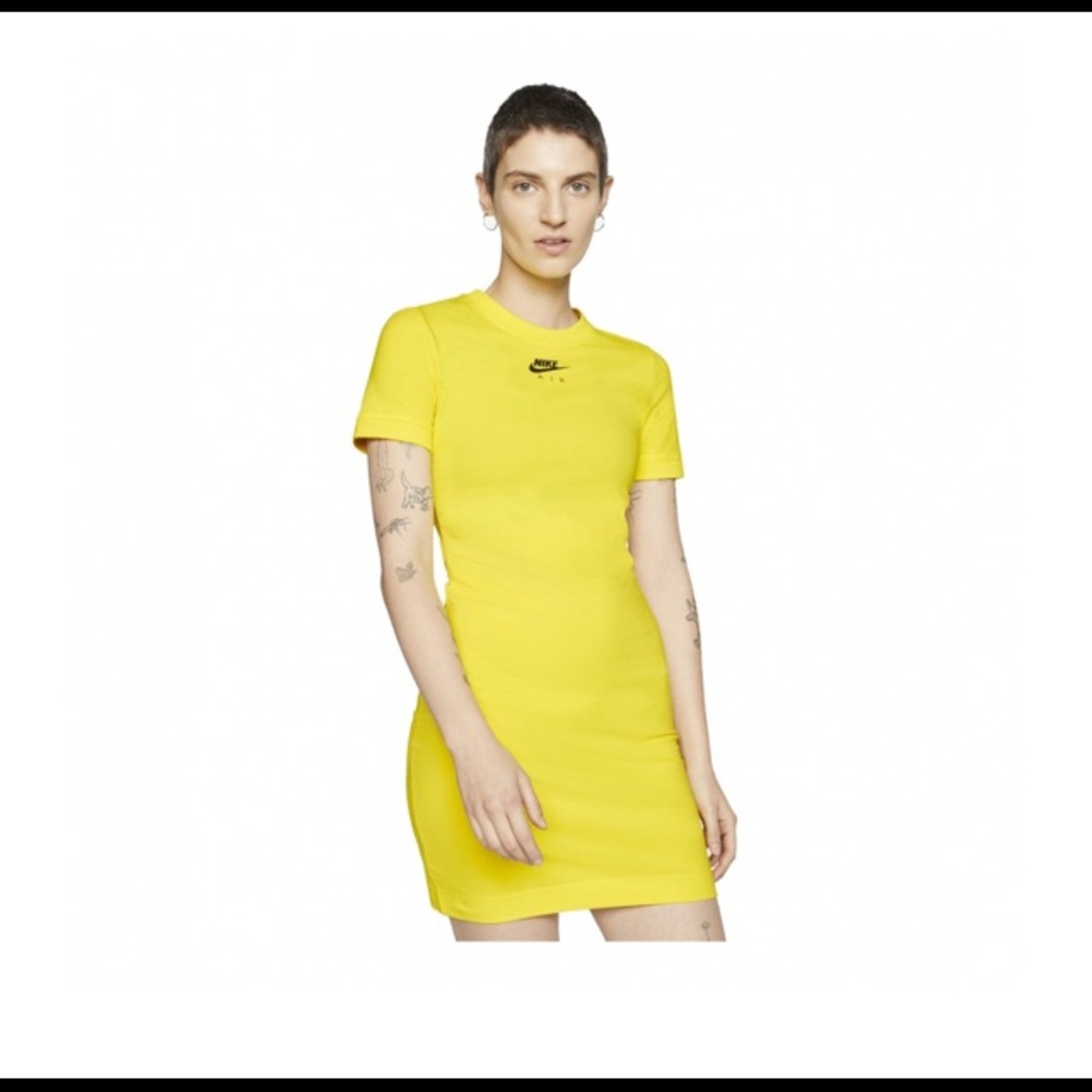 Women’s Nike Air Short Sleeve Dress - Optic Yellow